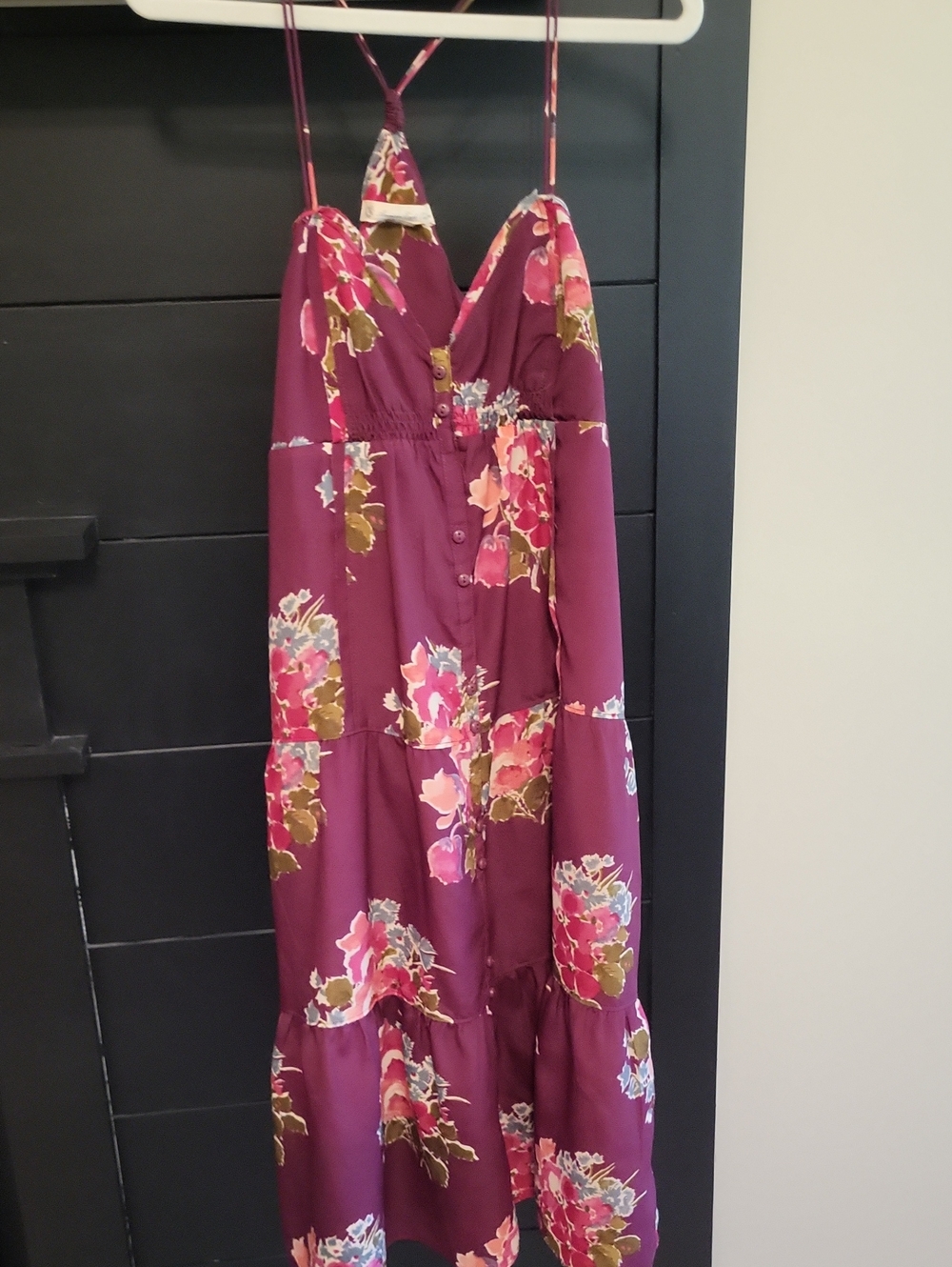 American Eagle Outfitters Plum Floral Maxi Dress